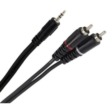 Cavo 2 rca M/ mini jack stereo 6 mt Plugger