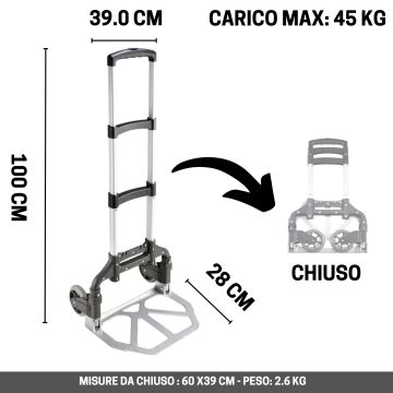 Carrello strumenti Adam Hall PORTER pieghevole