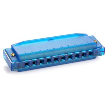 Hohner M1110 translucent Harp C blue