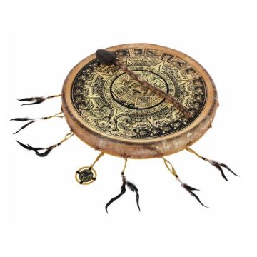 Shaman Drum 60cm Terre' pelle capra con battente Maya
