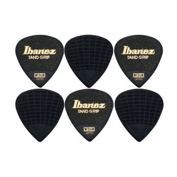 Ibanez PPA16MSG-BK Guitar rubber grip Picks 6pz