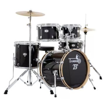 "Batteria Tamburo T5 20"" 5pz Hardware e Sgabello BLACK SPARKLE"