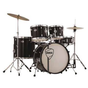 Peace Vulcanian 22" 5pz Hw+Cymb Black