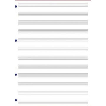 96 Pagine musica forate in formato A4 