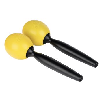 NINO575Y Maracas con manico coppia gialle