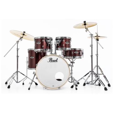 Pearl Export Studio 20" 5pz+Hardware+Piatti black cherry glitter