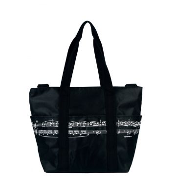Borsa Pro Musica Nera con note bianche Agifty