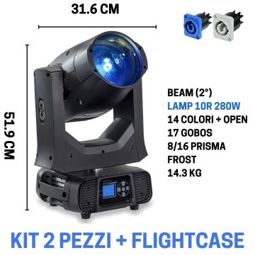Centolight Spire X28 PRO (KIT 2PZ + FLIGHTCASE)