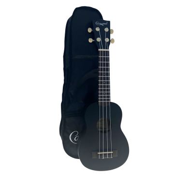 Ukulele soprano Camwood black con borsa