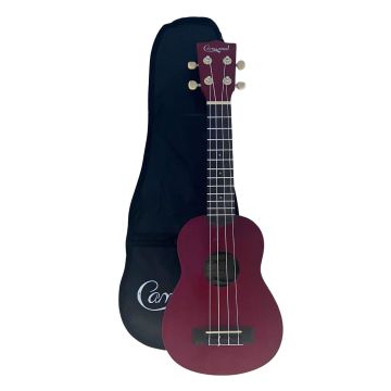 Ukulele soprano Camwood red con borsa