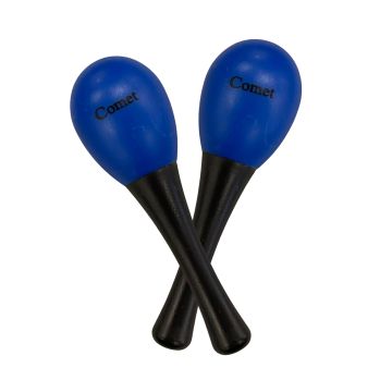Maracas Comet con manico coppia blu