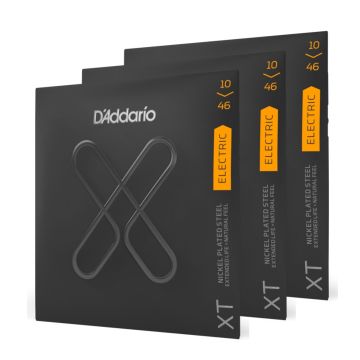 Corde elettrica D`Addario XTE1046 XT regular light 10-46 3 pezzi