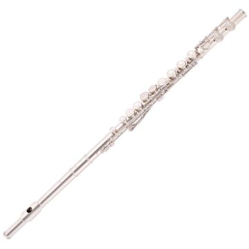 Flauto Yamaha YFL212 fori chiusi non in linea, Mi snodato, alpaca argentato