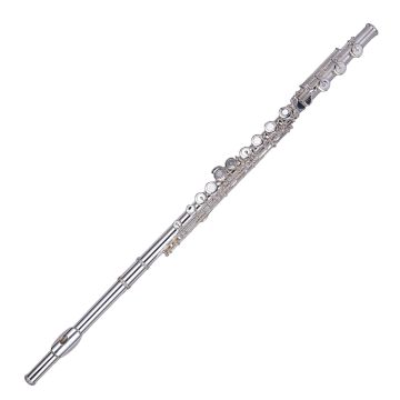 Flauto ZO ZFL-6000 fori aperti testata in argento sol fuori linea e mi snodato, discendente al Si