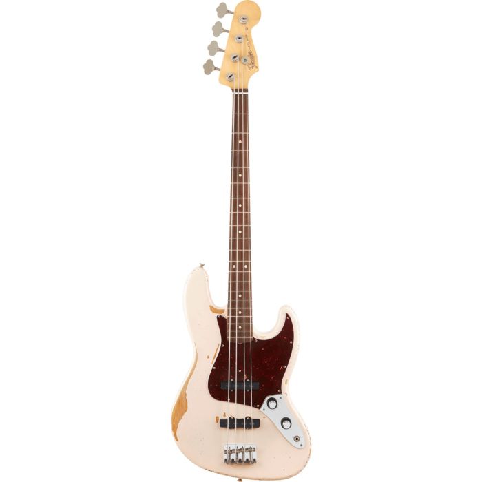 Fender Jazz Road Worn Flea palissandro shell pink main product photo