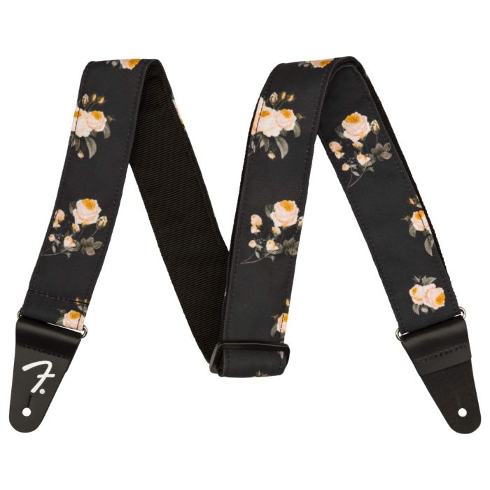 Fender Floral Guitar Strap Gray Black main product photo
