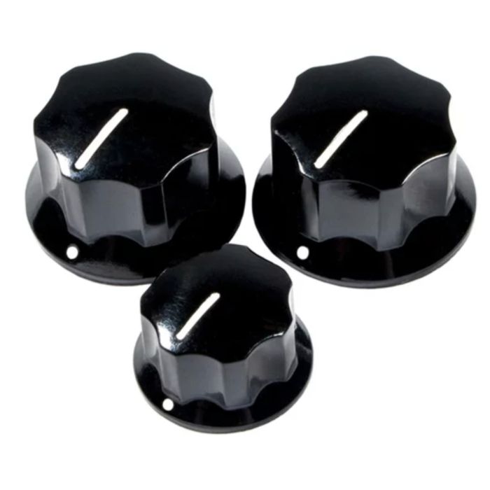 Manopole Basso Fender Pure Vintage '60s Jazz Bass Knobs black 3pz main product photo