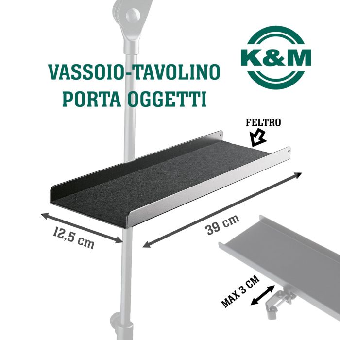 Portaoggetti K&M alluminio black 39x12cm main product photo