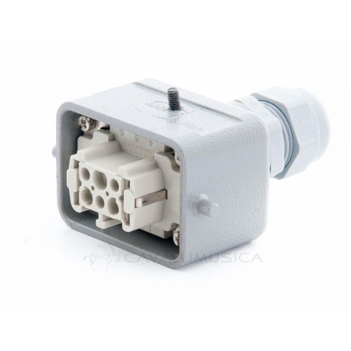 Connettore Harting 17AN 6 E-F industriale femmina main product photo
