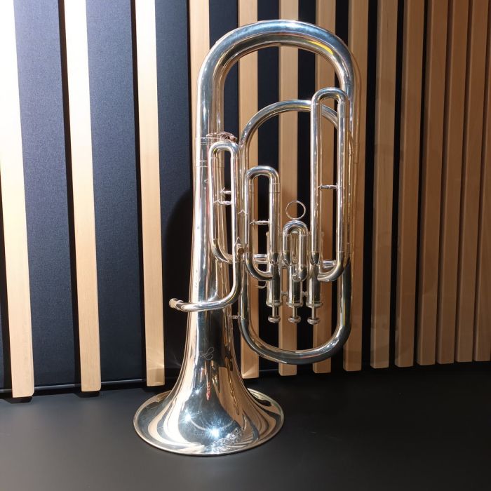 FLICORNO BARITONO 3 PISTONI ARGENTATO CON CUSTODIA USATO main product photo