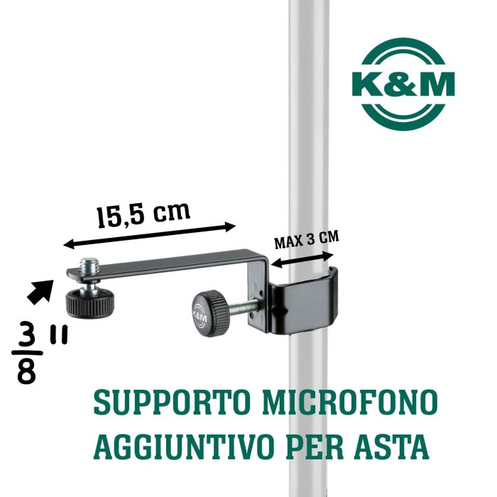 Supporto Microfono da asta K&M - 23800-5 5 main product photo