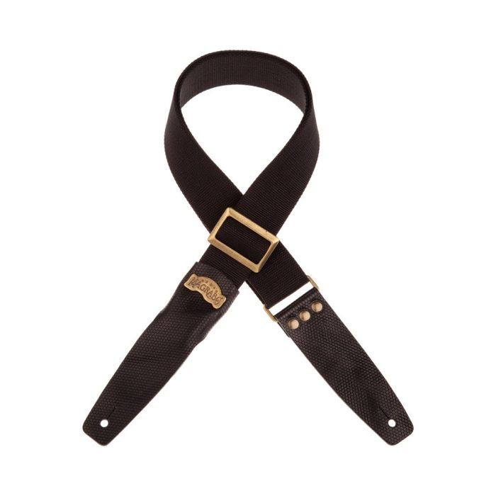 Tracolla chitarra Magrabo' SC Cotton nero terminali Twinkle nero fibbia recta ottone 5 cm main product photo