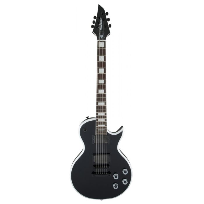 Jackson Marty Friedman MF-1 LR gloss black with white bevels main product photo