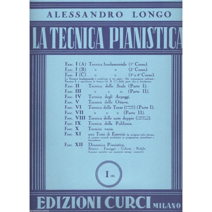 Longo Tecnica Pianistica 1 B main product photo
