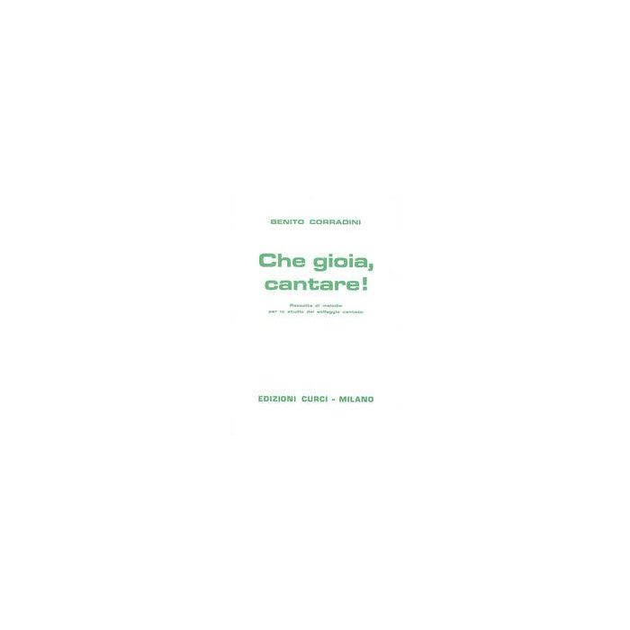 Corradini Che gioia cantare Solfeggi main product photo