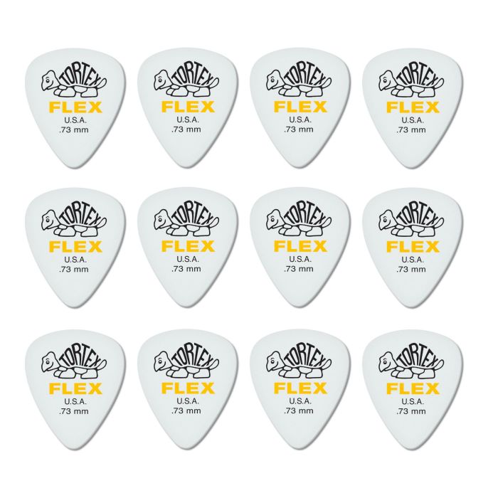 Blister plettri Dunlop 428P.73 Tortex flex standard 12pz 73mm main product photo