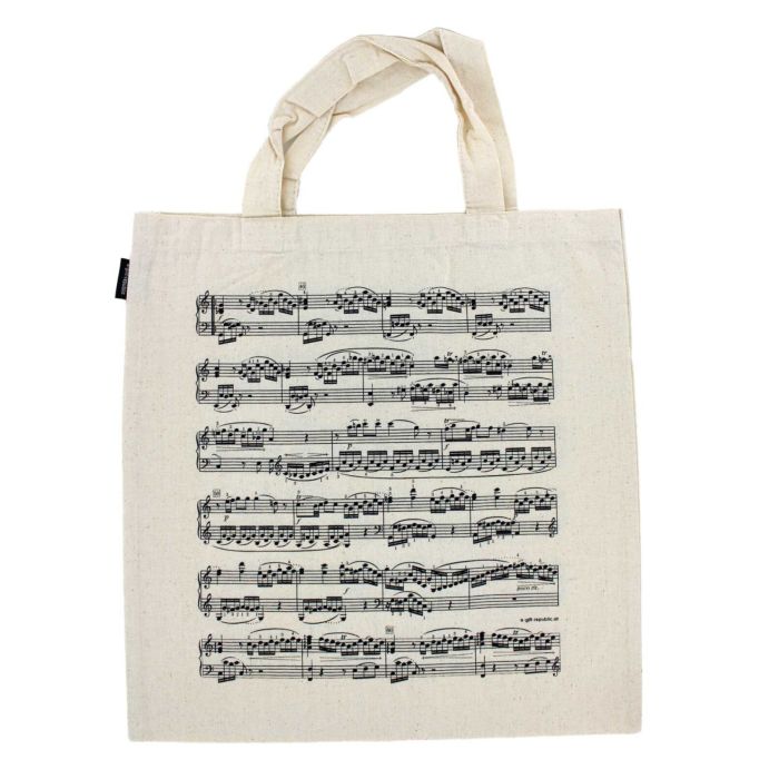 Borsa Musik-Boutique cotone colore naturale con spartito main product photo
