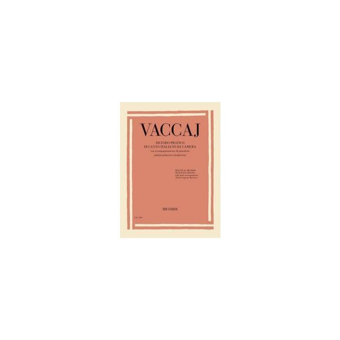 Vaccaj Metodo pratico di canto italiano da camera Contralto/Basso main product photo