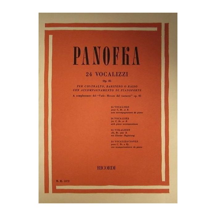 H.Panofka 24 vocalizzi op.81 per Soprano/Mezzo Soprano o Tenore main product photo