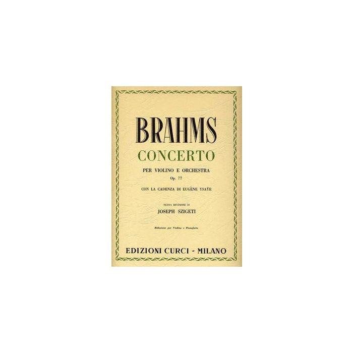 Brahms Concerto per violino e orchestra op. 77 violino e piano main product photo
