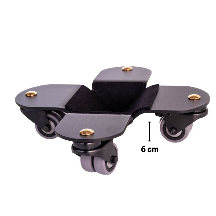 Set 3 carrellini trasportatori piano coda 4 ruote doppie frenanti main product photo