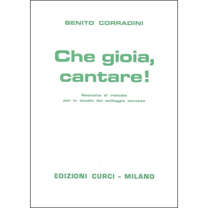 Corradini Che gioia cantare Solfeggi main product photo