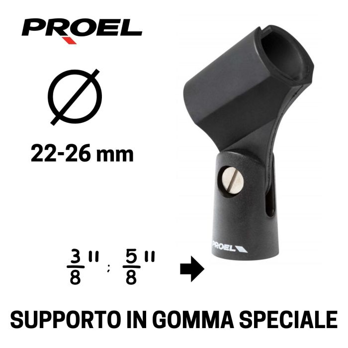 Supporto Microfono Proel APM20 Ø 22/26mm main product photo