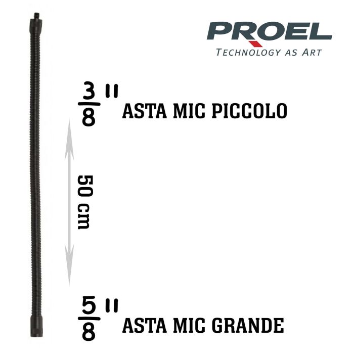 Tubo Flessibile Proel in metallo m/f 50c m black main product photo