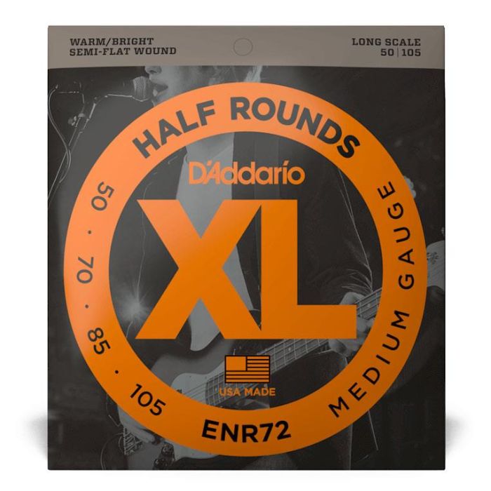 Corde basso elettrico D`Addario ENR72 Half Rounds 50-105 main product photo