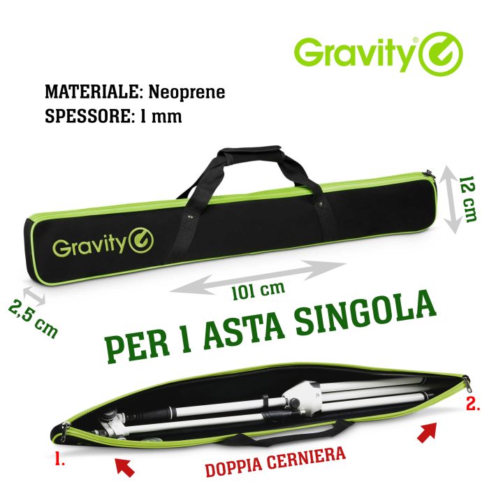 Borsa aste microfoniche Gravity BGMS 1 B per 1 asta microfonica main product photo