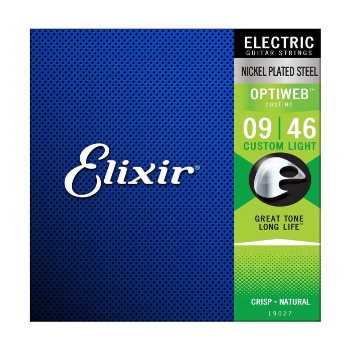 Corde elettrica Elixir 19027 Optiweb nickel custom light 9-46 main product photo