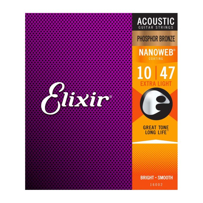Corde Acustica Elixir16002 Nanoweb phosphor bronze extra light 10-47 main product photo