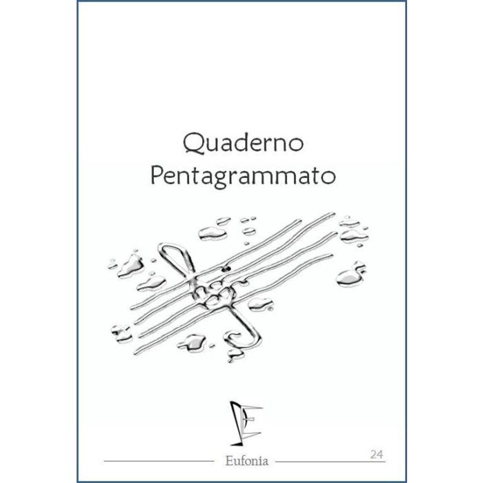 Quaderno pentagrammato 12 righi 24 pagine carta bianca 100 gr. Eufonia main product photo