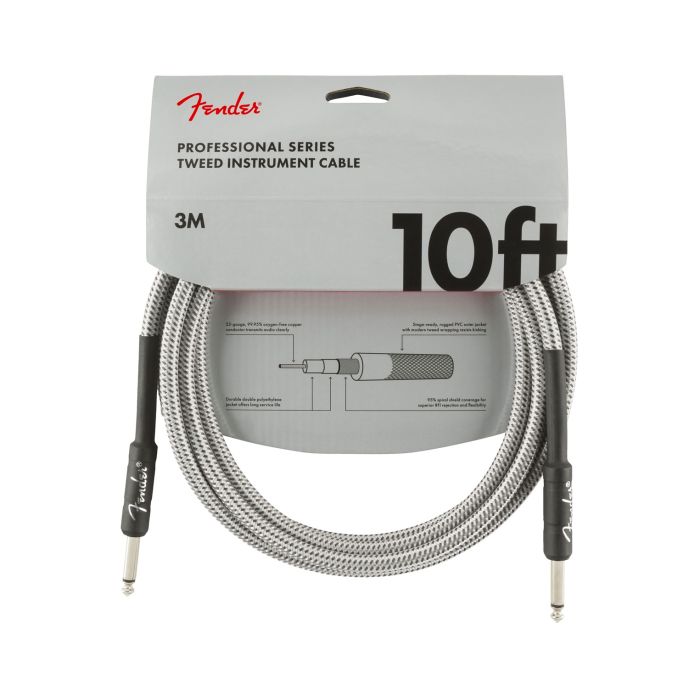 Cavo jack/jack 3 mt Fender Professional white tweed main product photo