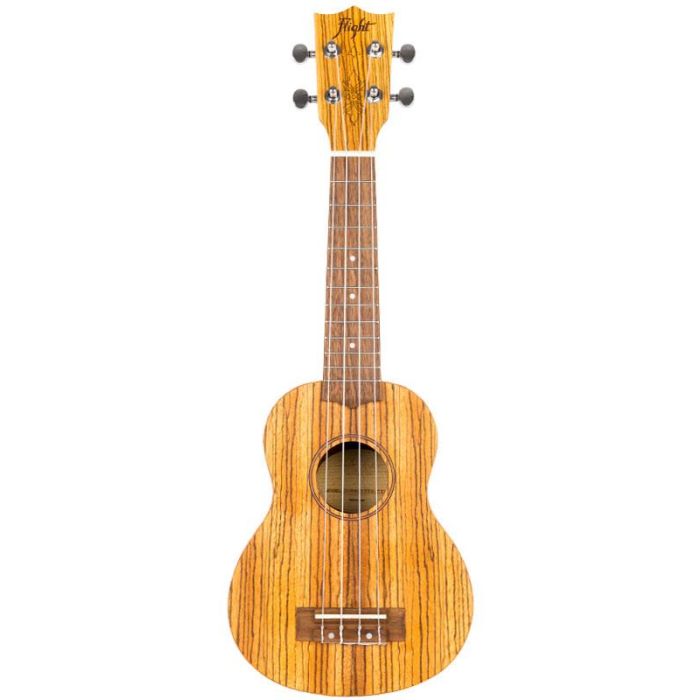 Flight DUS322 zebrawood Ukulele soprano con borsa main product photo