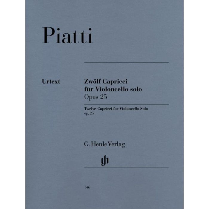 C.A.Piatti 12 capricci Op. 25 per Violoncello main product photo
