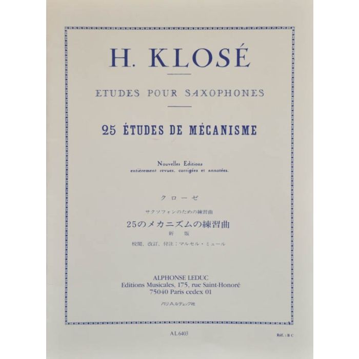 Klose 25 Studi del Meccanismo main product photo