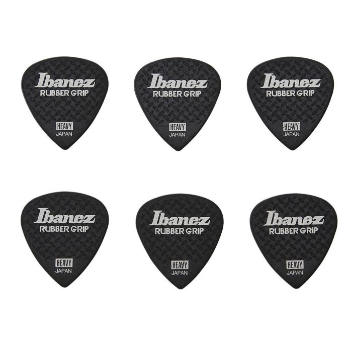 Ibanez heavy PPA16HRG-BK rubber grip wizard Blister plettri 6pz black main product photo