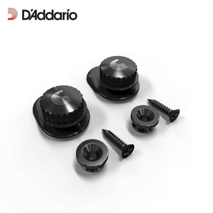 D'Addario PW-SLS-01 Universal Strap Blocks Black 2pz main product photo