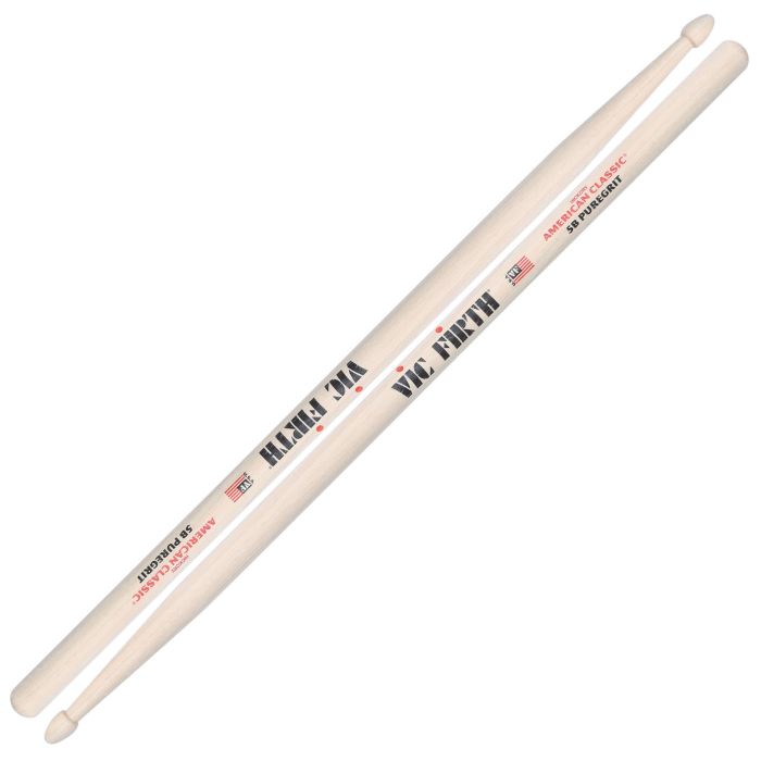 Bacchette Vic Firth 5BPG American classic 5B Puregrit hickory punta legno main product photo